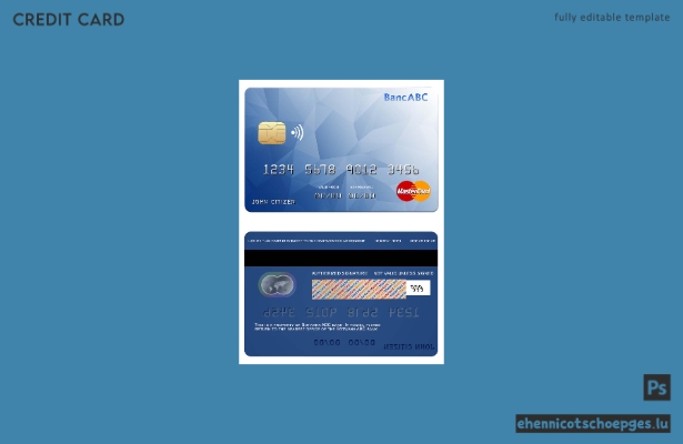 Beispielvorschau der Boston ABC Bank Mastercard